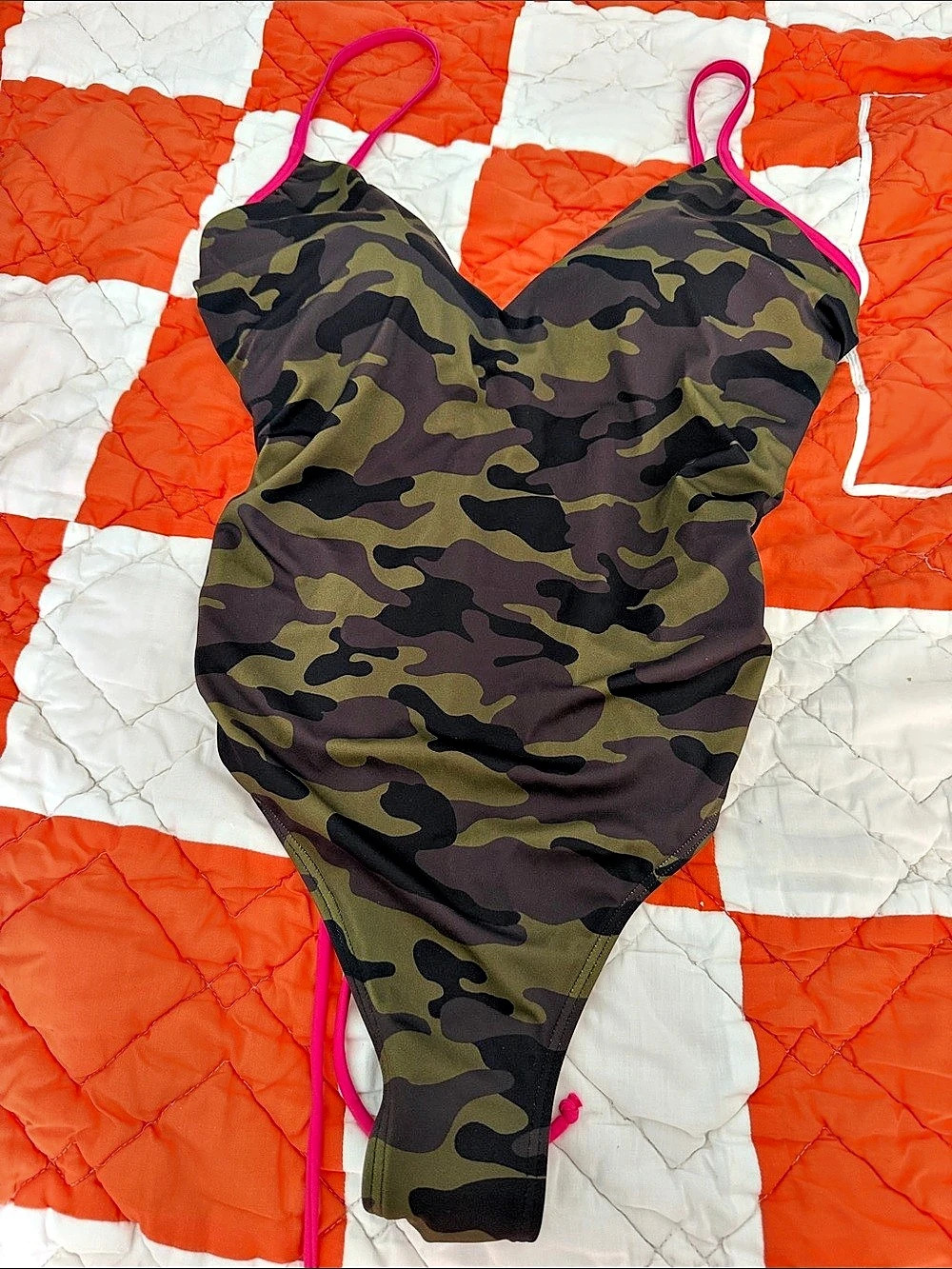 Swimsuits For All Camo One Piece Swimsuit Size 10